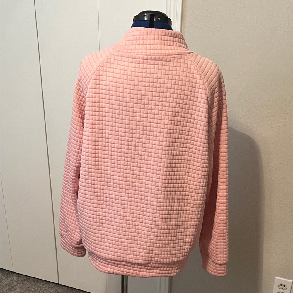 SHEIN Pink Cowl Neck Women's Sweater w/ Waffle Weave Pattern - Picture 4 of 11